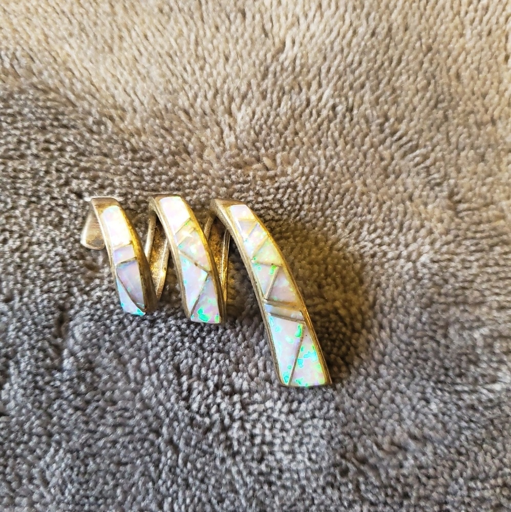 ☆Australian Opal☆ Navajo Inlay Pendant